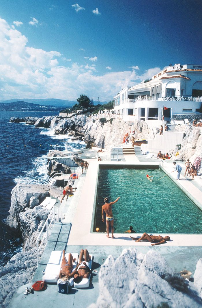 Cliffside pool above the sea